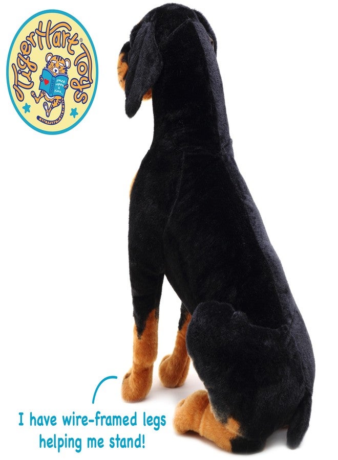 TigerHart Robbie The Rottweiler - 26 Inch Tall Stuffed Animal Plush Dog - Image 5